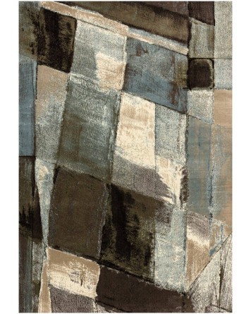 Tapete Eden Contempo Azul y Café