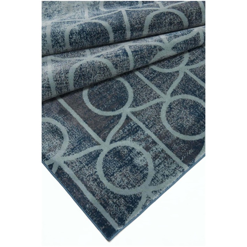 Tapete Eden Geometria Azul Invertida