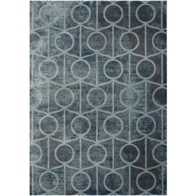 Tapete Eden Geometria Azul Invertida