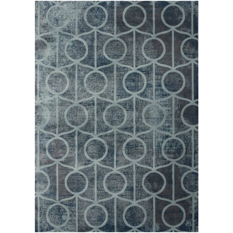 Tapete Eden Geometria Azul Invertida