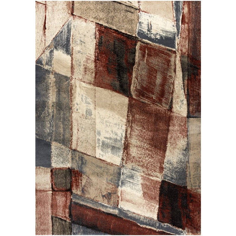 Tapete Eden Contempo Rojo y Beige