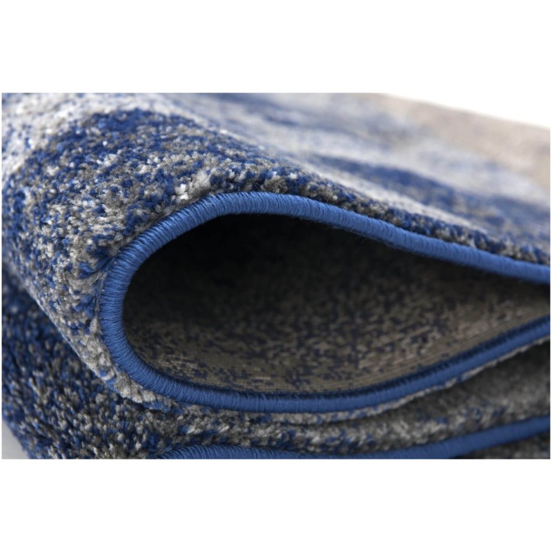 Tapete Giros Cuadricula Alternada en Azul y Gris