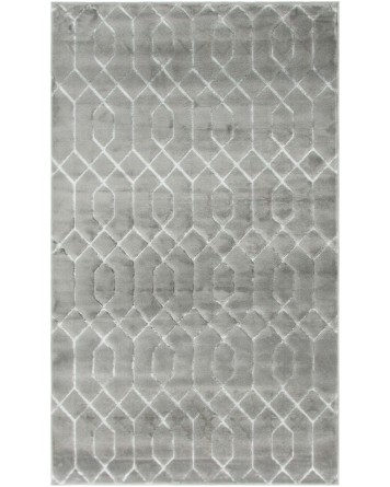 Tapete Glamour Enrejado Gris y Plata