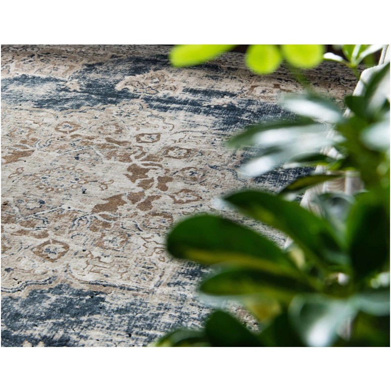 Tapete Castillo Gran Roseta Azul Obscuro