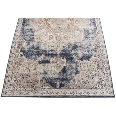 Tapete Castillo Gran Roseta Azul Obscuro