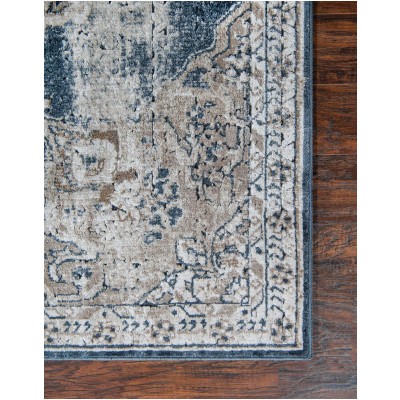 Tapete Castillo Gran Roseta Azul Obscuro