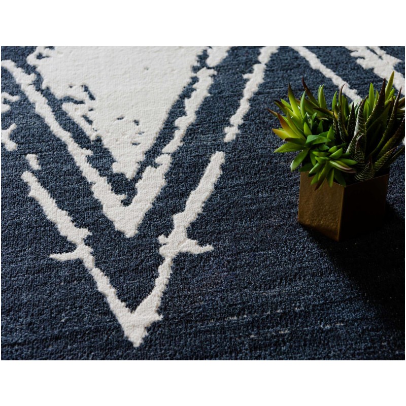 Tapete Christie Rombos Azul Marino