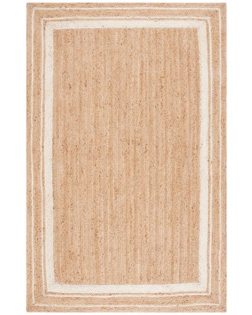 Tapete de Yute con Bordes Blancos