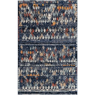 Tapete Rania Mini Rombos Azul Marino