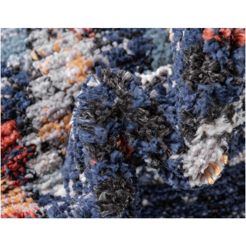 Tapete Rania Mini Rombos Azul Marino