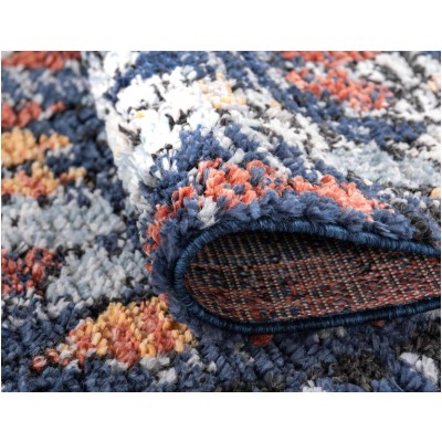 Tapete Rania Mini Rombos Azul Marino