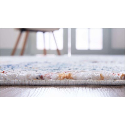 Tapete Rania Rombos Dispersos Azul Claro