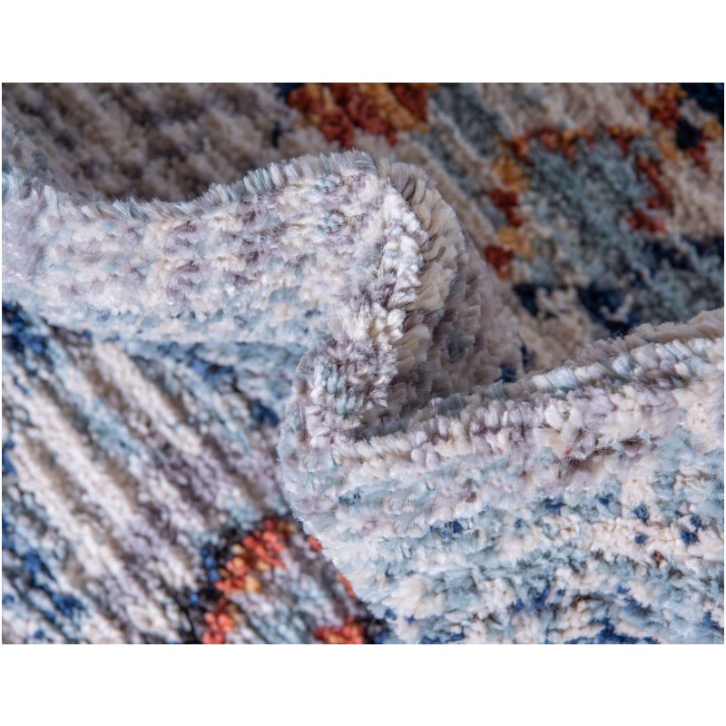 Tapete Rania Rombos Dispersos Azul Claro