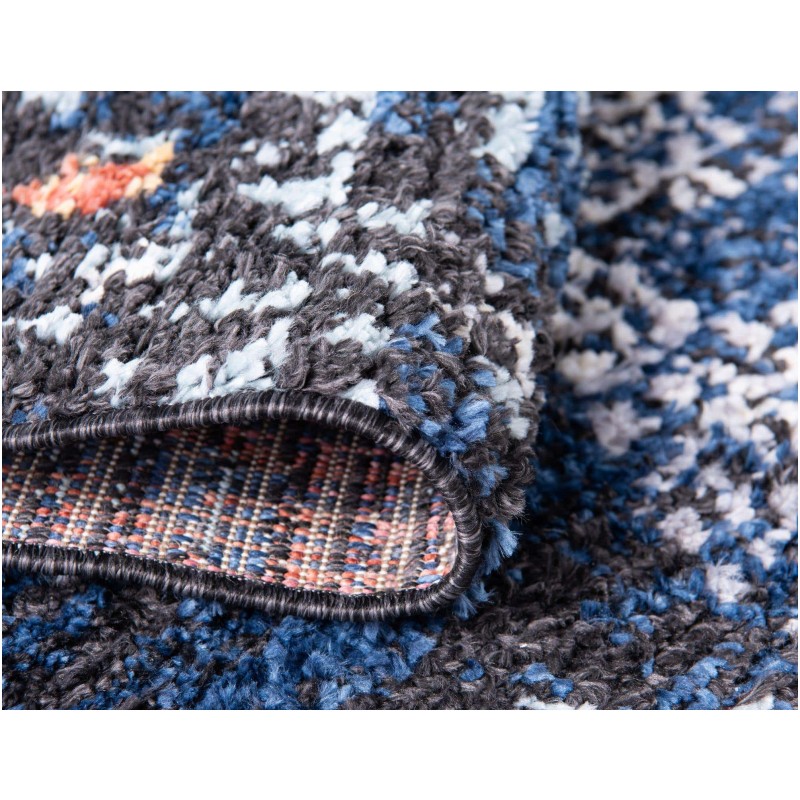 Tapete Rania Rombos Dispersos Azul marino