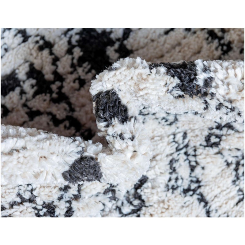 Tapete Rania Rombos en Franjas Marfil