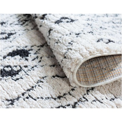 Tapete Rania Rombos en Franjas Marfil