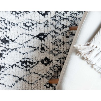 Tapete Rania Rombos en Franjas Marfil