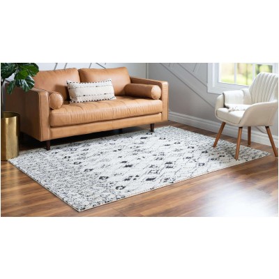 Tapete Rania Rombos en Franjas Marfil