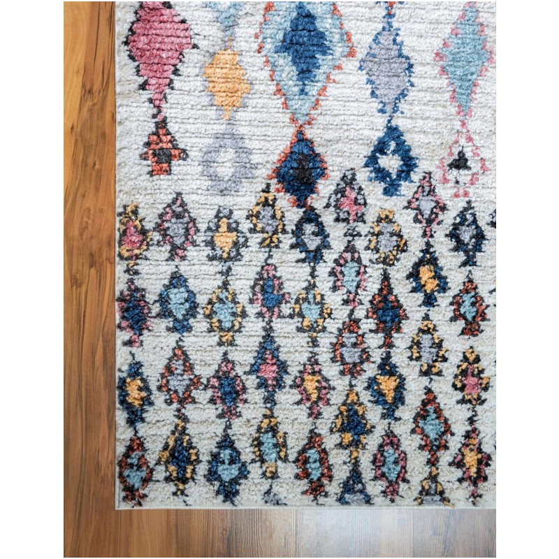 Tapete Rania Rombos en Franjas Multicolor