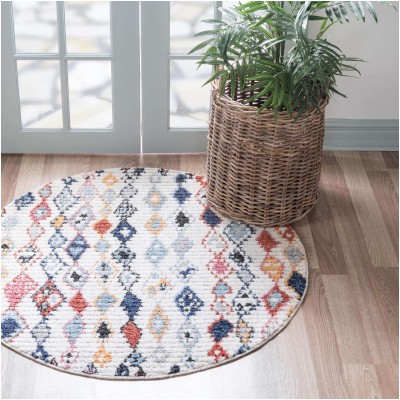 Tapete Rania Rombos en Franjas Multicolor