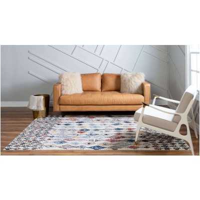 Tapete Rania Rombos en Franjas Multicolor