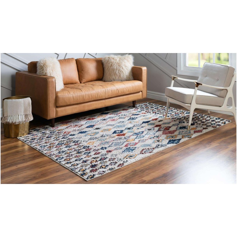 Tapete Rania Rombos en Franjas Multicolor