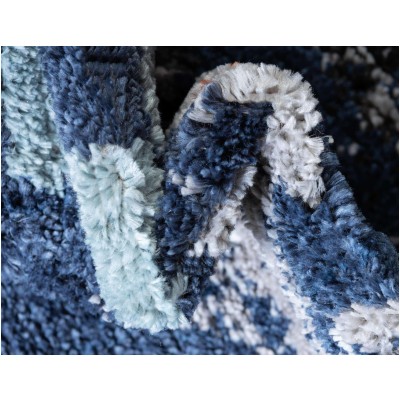 Tapete Rania Rombos Gigantes Azul Marino