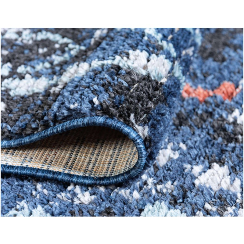 Tapete Rania Rombos Gigantes Azul Marino