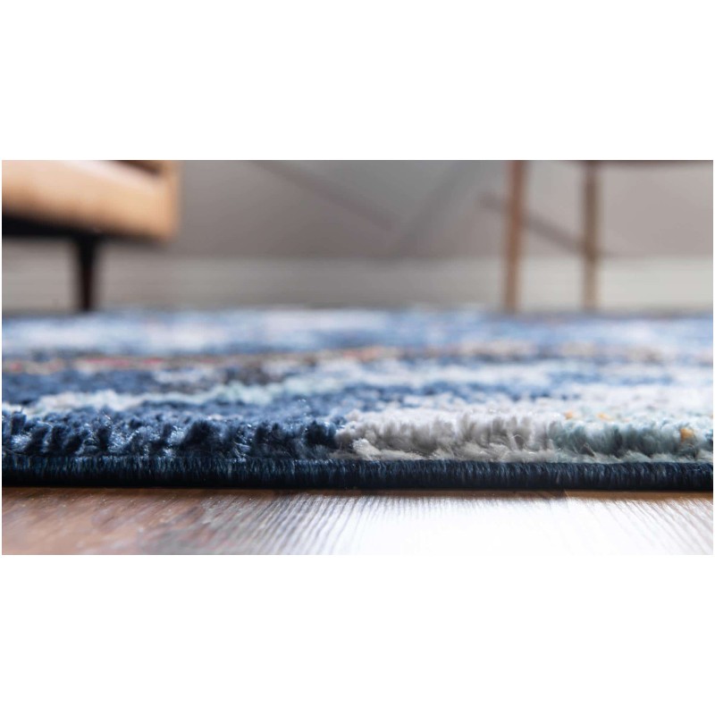 Tapete Rania Rombos Gigantes Azul Marino