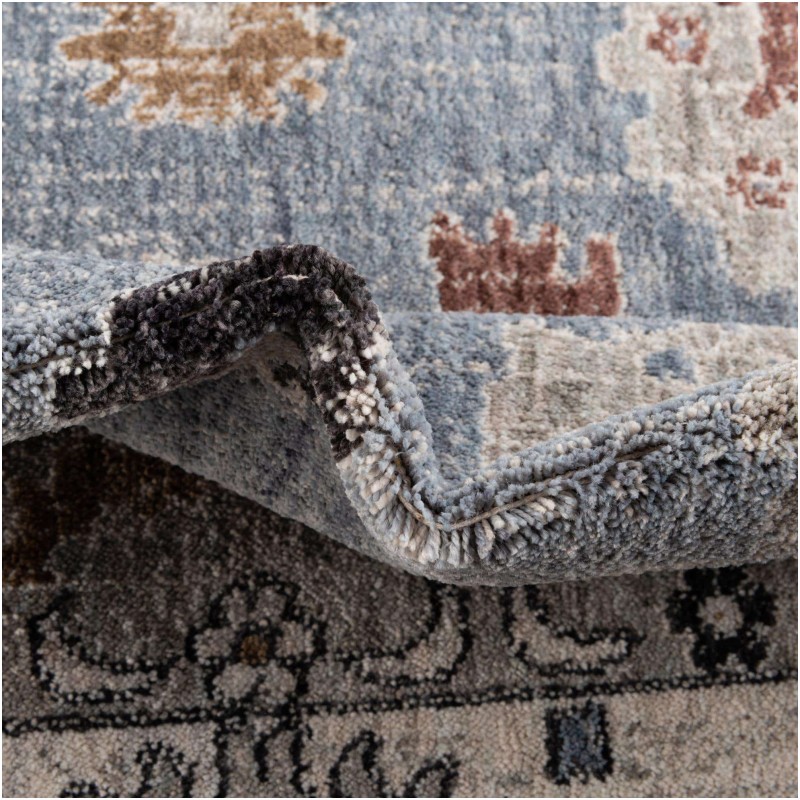 Tapete Eco Cancún Borde en Azulado