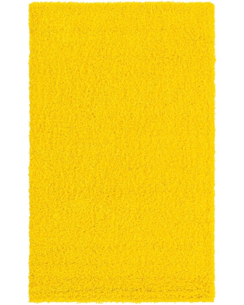 Tapete Shag Solido en Amarillo Solar