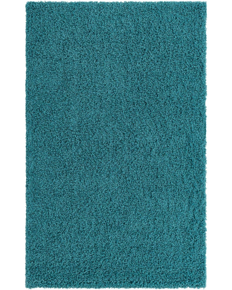 Tapete Shag Solido en Azul Aqua