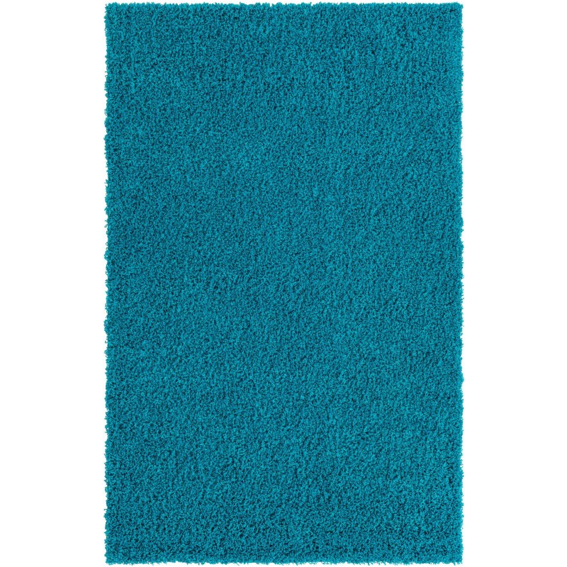 Tapete Shag Solido en Azul Turquesa