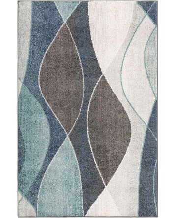 Tapete Otoño con Ondas Azules y Grises