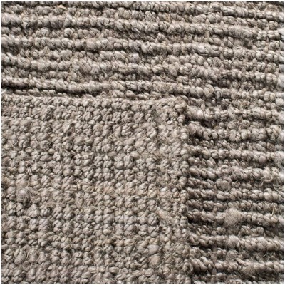 Tapete Nudo Grueso de Yute Gris