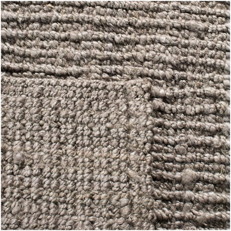 Tapete Nudo Grueso de Yute Gris