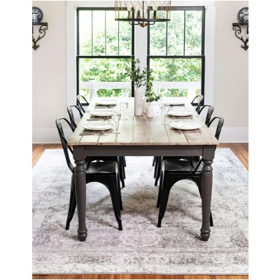 Tapete Italo Medallón Desvanecido Gris