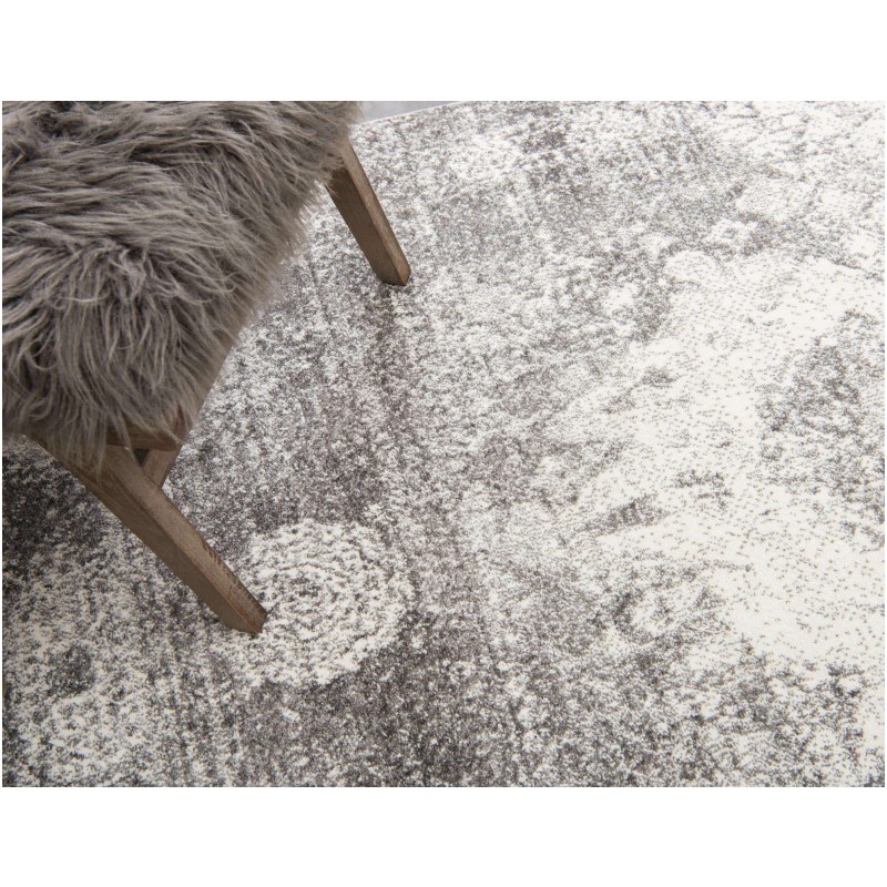 Tapete Italo Medallón Desvanecido Gris