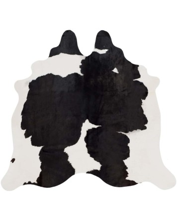Tapete Gaucho Piel de Vaca en Blanco y Negro