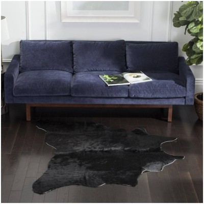 Tapete Gaucho Piel de Vaca en Negro