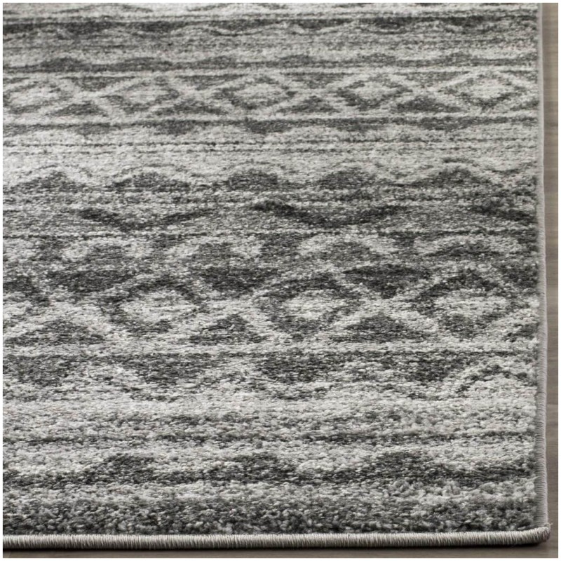 Tapete Adira Bandas de Diamantes en Marfil y Carbón