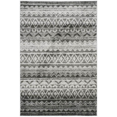 Tapete Adira Bandas de Diamantes en Marfil y Carbón