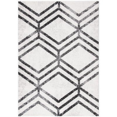 Tapete Adira Chevron Droble en Marfil con Carbon