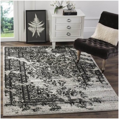 Tapete Adira Desgastado Vintage en Negro