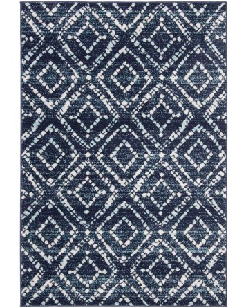 Tapete Adira Diamantes Tribales en Azul