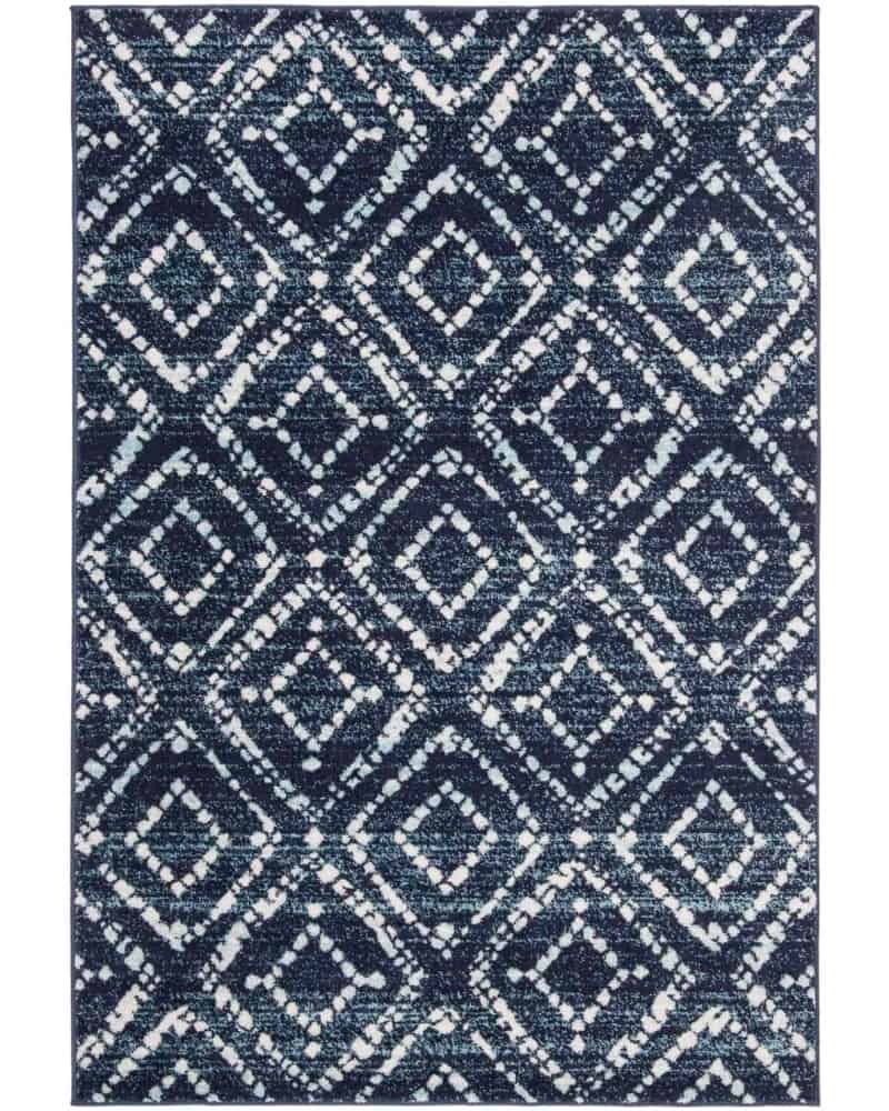 Tapete Adira Diamantes Tribales en Azul