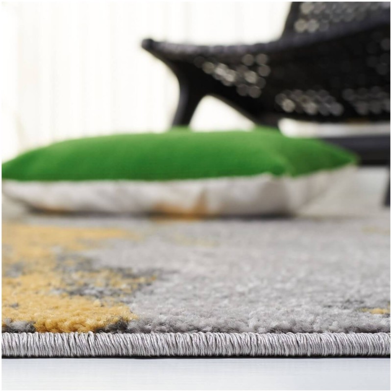 Tapete Adira Gris Abstracto con Amarillo