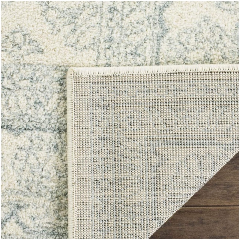 Tapete Adira Medallón en Marfil con Acero