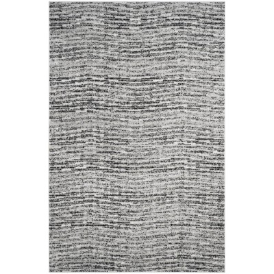 Tapete Adira Rayas Onduladas en Negro