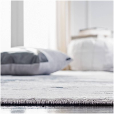 Tapete Emilia Abstracto Gris con Azul